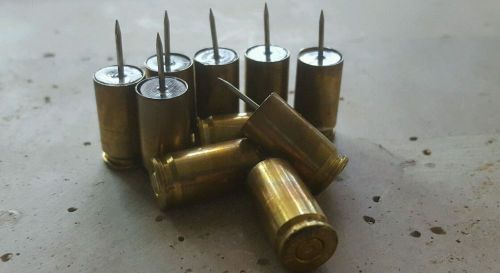 9mm .9mm Brass Bullet Push Pins Thumb Tacks Cork Board Pins Office Desk 10x