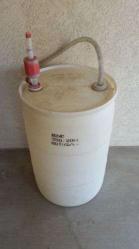 55 gallon plastic drum w/siphon pump engine coolant,nascar,arca,scca,imca,woo for sale