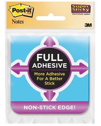 Post-it Super Sticky Full Adhesive Notes, 3 in x 3 in, Assorted Ultra Colors,