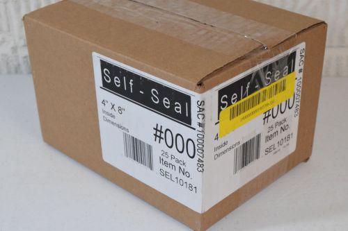 Sealed Air Jiffylite Self-Seal 4 x 8 Inch Brown Kraft Mailers 25 Pack (10181)