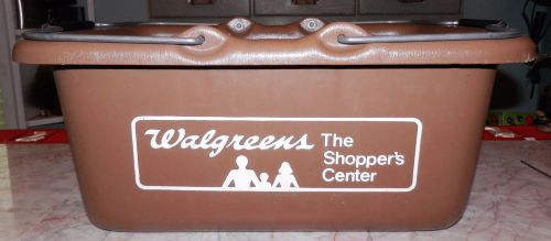 Vintage 70s 80s Walgreens Brown Plastic Shopping Basket The Shopper&#039;s Center