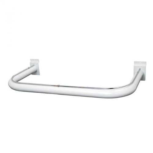2 Slatwall C / U Shape Hangrails - Round Tubing - Fits All Slat Panels White