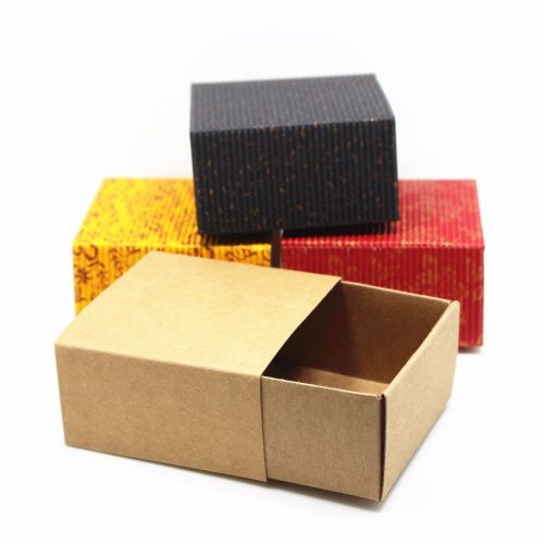 Gift Boxes Kraft Paper Corrugated Wedding Favor Box Handmade Soap Jewelry Box