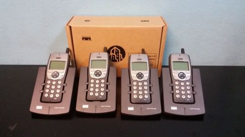 Lot of 4 Cisco CP-7920 Wireless IP Phones w/ 4 Charging Stations