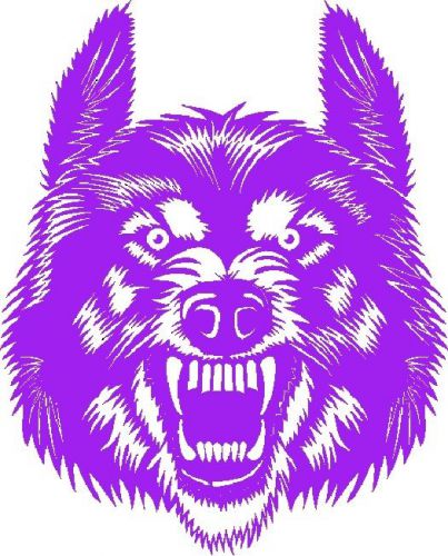 30 Custom Wild Purple Wolf Personalized Address Labels
