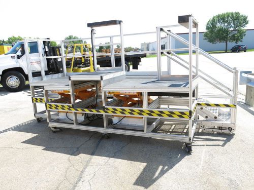 2 portable raising platform lifts  assembly lift scaffold way cool 15&#039; x 6&#039; for sale