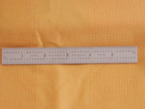 Starrett #c604r-6 spring-tempered steel rule with inch graduation for sale