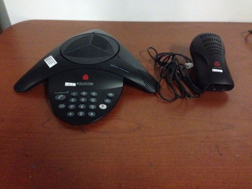 Polycom soundstation 2 conference phone 2201-16000-001 w/ wall module for sale