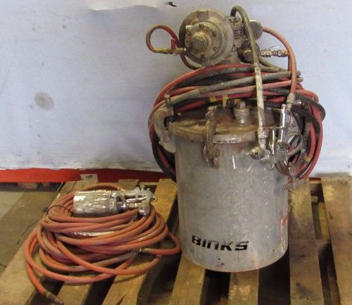 Binks mpn 1416-1135 pressure tank paint sprayer w/ gear reducer &amp; hose for sale
