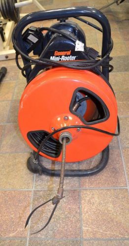 A.O. SMITH GENERAL MINI ROOTER 50&#039; POWER DRAIN CLEANER 1/3 HP-6.2 AMP 120V -60HZ