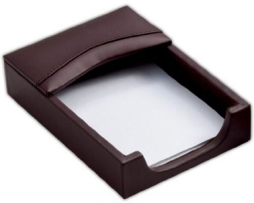 Dacasso chocolate brown leather memo holder, 4-inch by 6-inch for sale