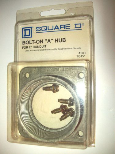 SQUARE D A-200 MOUNTING &#034;A&#034;  HUB FOR 2 INCH CONDUIT,   NEW 03451