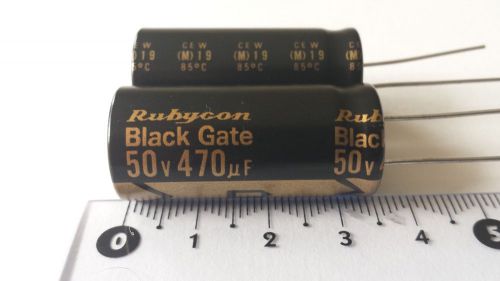 Rubycon Black Gate Capacitors STD series 470µf 50V NOS Lot of 2