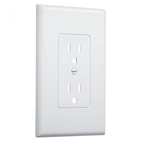 Taymac Decorator Wall Plate For Grounded Duplex Receptacle, White 2500W