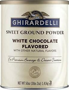 Ghirardelli Chocolate Sweet Ground White Chocolate Flavor Beverage Mix 50 Oun...