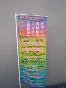 3 BANNER POLE NOBORI POLE ONLY FOR BANNER UP TO 24&#034; X 84&#034;