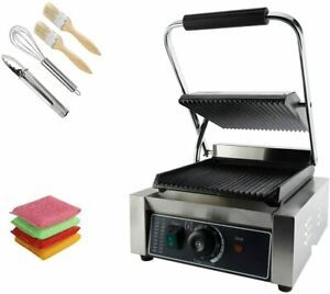 110V 2200W Commercial Sandwich Press Grill Electric Panini Maker