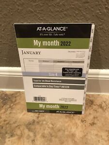 2022 Monthly Planner Refill AT-A-GLANCE Size 4 White Tabs 481-685Y New Year