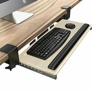 AboveTEK Large Keyboard Tray Under Desk with Wrist Rest 26.7&#034;11&#034; Ergonomic D...