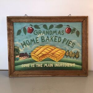 Grandmas Home Baked Pies Hanging sign 12”x9”