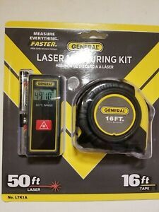 General Tools Laser Measuring Kit 50 ft laser plus 16ft tape measure D11