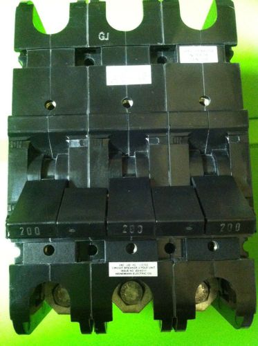 (4) 200 amp 3 pole eaton heinemann circuit breaker for sale