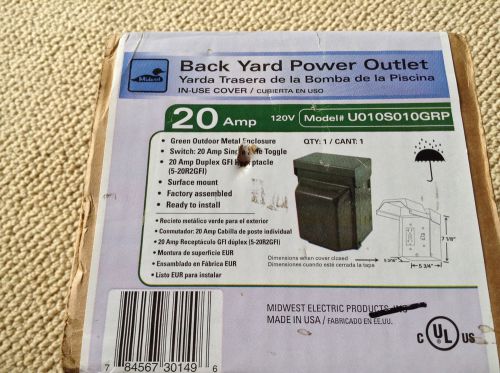 GE 20 Amp Backyard Outlet with Switch and GFI Receptacle