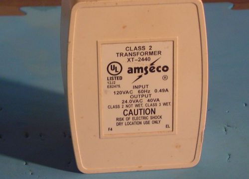 Amseco xt-2440 120vac 40va plug in transformer power supply 60hz 12j2 e82475 for sale