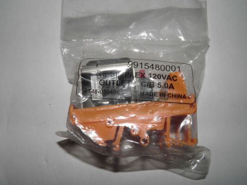NEW Weidmuller Maintenance Outlet With Circuit Breaker 120VAC 5A  9915480001
