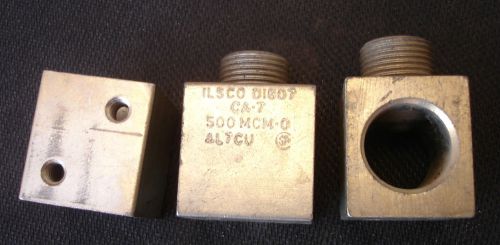 Lot of 18 used ilsco ca-7 500 mcm mechanical  lugs al7cu for sale