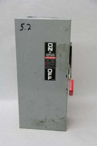 General electric ge safety switch th3362 w/ 60a/ 600vac, 3 trionic trs35r fuses for sale