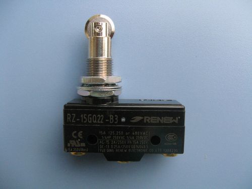 Renew rz-15gq22-b3 250v 15a spdt momentary parallel roller plunger micro switch for sale