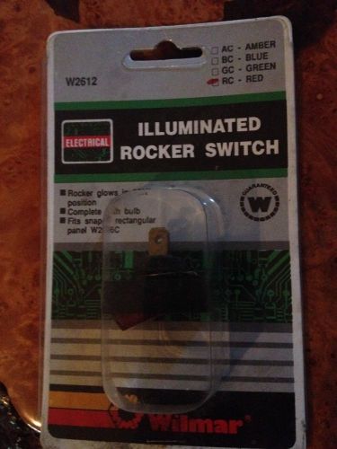 Wilmar Rocker Switch On-Off Red Illuminated New Old Stock W2612