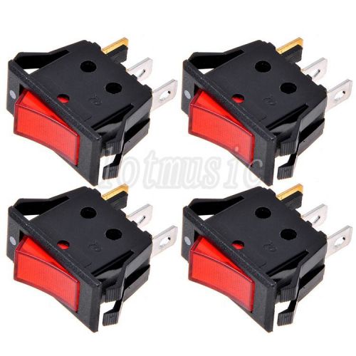 4* rocker switch 2 pin spst on-off 250v/15a ac illuminated lamp 13mm for sale