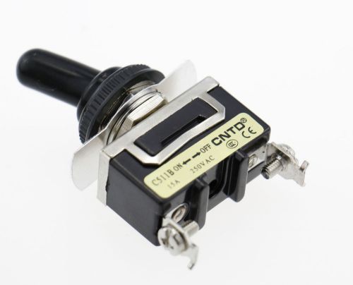 Ac 250v 15a amps on/off 2 position spst toggle switch with waterproof boot for sale