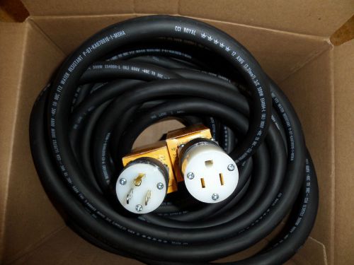 12/3 soow  3 wire cord 45&#039; hubbell hbl5266c plug  hbl5269c connector  new for sale