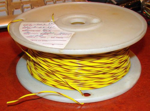 3lb 14.8oz 688ft silverplated copper teflon hookup wire 20ga 19/32 600v yel/brn for sale