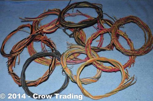 Western Electric 12 Coils Assorted Cloth Wire Solid and Strand Plastic Inner