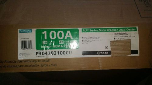 Siemens p3042b3100cu 100-amp indoor main breaker 30 space for sale