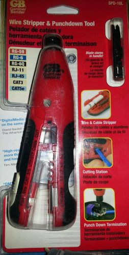 Gb gardner bender wire stripper punchdown tool spd-10l vomfort grip red new ? for sale