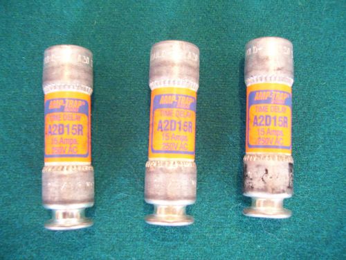 Three - new - a2d15r amp trap, gould shawmut fuses, buss, littelfuse for sale