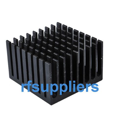 2 x aluminum super heat conduction black heat sink 1.46&#034;x1.46&#034;x0.95&#034; for pc new for sale