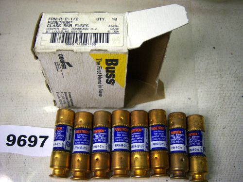 (9697) Lot of 8 Buss FRN-R-2-1/2 Fuses