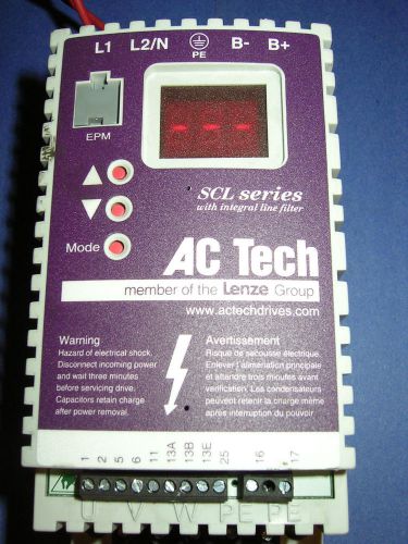 AC Tech Lenze SL205SF1 1PH/208-240V/ 0.5HP SCL Series w/ Integral Line Filter