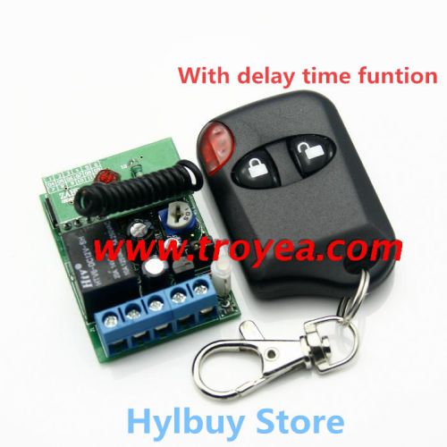 DC 12v Relay Wireless Remote Control RF Switch On/off Switch + Delay Time Timer