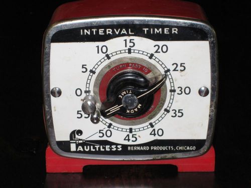 Vintage Faultless Interval Timer RED Bernard Products Kitchen READ