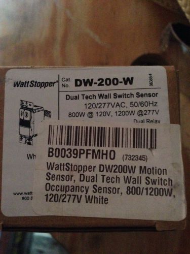 DW-200-W Wattstopper Dual Technoloy Motion Sensor Wall Switch 120/277V 50/60 Hz