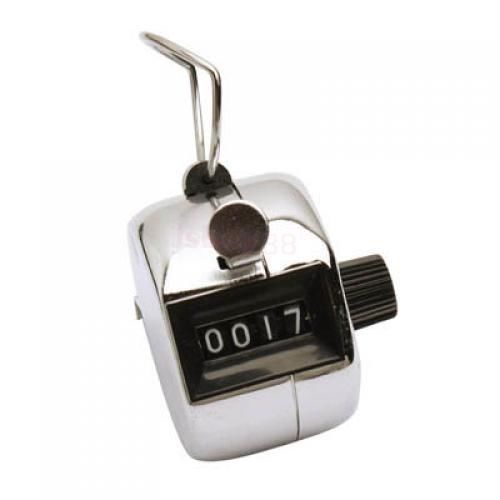 Portable 4 Digit Number Hand Handheld Tally Mechanical Palm Clicker Counter Golf