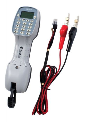 Greenlee tm-700 tele-matepro telephone test set w/abn croc clips &amp; rj11 for sale