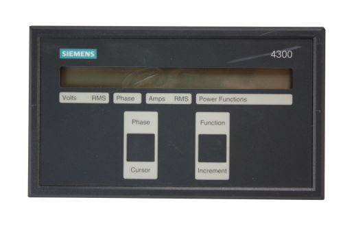 Siemens 4300 3-phase power meter display module keypad controller for sale